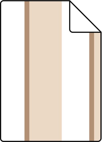Proefstaal ESTAhome behang strepen beige en wit - 26.5 x 21 cm - 131906-S
