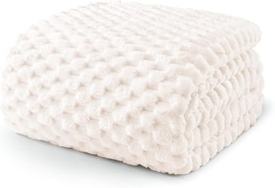 Zachte fleece twin size deken 152 x 203 cm - Stijlvolle jacquard fluwelen deken voor bed - Lichtgewicht en donzig voor alle seizoenen