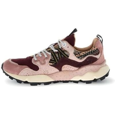 Flower Mountain dames sneakers bordo, roze