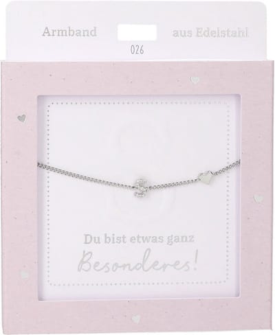 Depesche armband zilver met S-hanger en hartje - vriendschapssieraad.