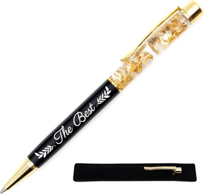 Luxe Gepersonaliseerde Pen Zwart met Gouden Gravure en Etui