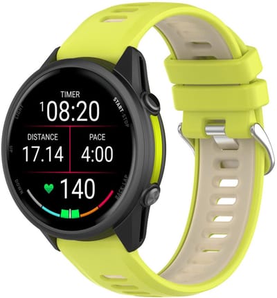 Siliconen bandje - geschikt voor Garmin Forerunner 935 / 945 / 955 / 965 / 745 / 970 - lime