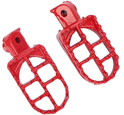 Pit Bike Voetsteunen van Aluminium voor Motoren en Dirtbikes - 2 Stuks in Rood