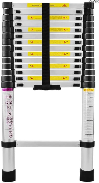 RFWR® Multifunctionele Telescopische Ladder tot 4,4 m - 15 Sporten, Lichtgewicht en Opvouwbaar