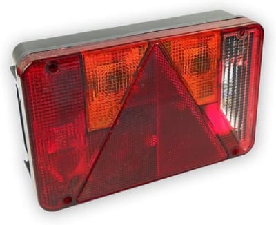 Achterlicht 6 functies - Achterlamp voertuig - Veilig Verkeer - Waterdicht Ontwerp - 218 x 140 mm - Rood