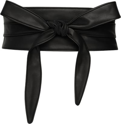 JustValue Luxe Dames Riem - Zwart - Strik - Tailleriemen - Jurk - Wikkelriem - Vrouwen