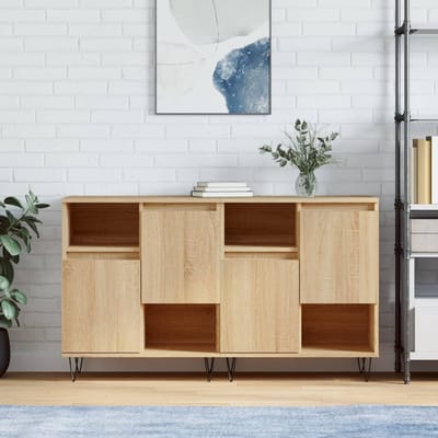 vidaXL - Dressoirs - 2 - st - bewerkt - hout - sonoma - eikenkleurig