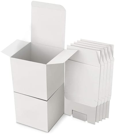 Dailygoods- Geschenkdozen 15 stuks - Kartonnen Dozen met Deksel - Vierkante Dozen - Verpakking voor Geschenken - 10 x 10 x 10 cm - Wit Karton - Cadeauverpakking