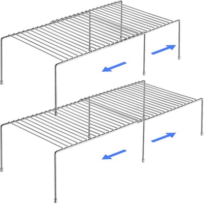 Roestvrij staal Uitbreidbare Keuken Opslag Organizer Kruidenrek Kast Organisatie Heavy-Duty Roestvrije Plank, Verstelbare Duurzame Rack Ruimtebesparende Aanrecht Lade Kast Pantry (2)