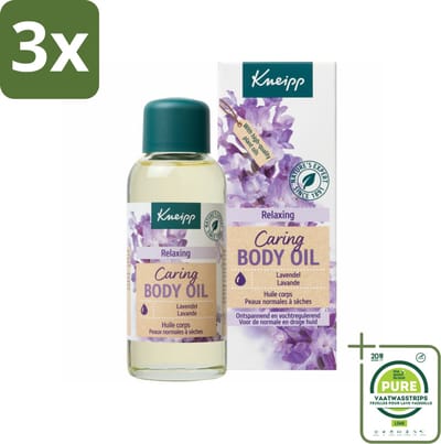 3 x Kneipp - Huidolie - Relaxing - Lavendel - Trekt snel in - 100 ml - Grootverpakking - Huidolie - Lavendel - Ontspanning - Verzorging - Natuurlijke Oliën