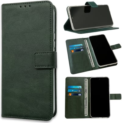 Casemania Hoesje Geschikt voor Apple iPhone 16e - Groen - Portemonnee Book Case