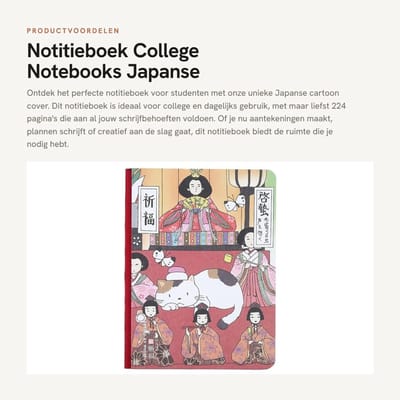 Dailygoods- Notebook - Japanse Cartoon Cover - 224 Pagina's - Dagboek - Notitieboek - Klassiek Design - Ideaal Cadeau