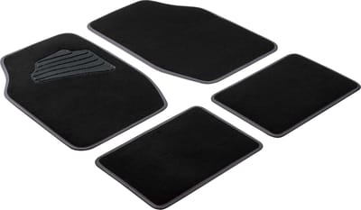 Tapijtmatrix, universele vloermatten, automatten set zwart/grijs