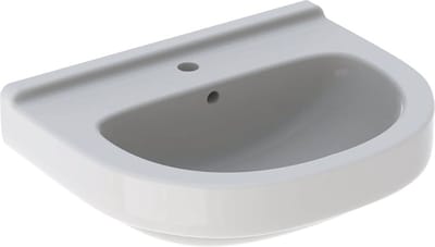Geberit 300 Basic Arco wastafel halfrond met kraangat met overloop 60x49x19.5cm wit