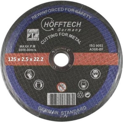 Hofftech Doorslijpschijf metaal - 125 mm - 2.5 mm dik - Efficiënt en nauwkeurig snijden
