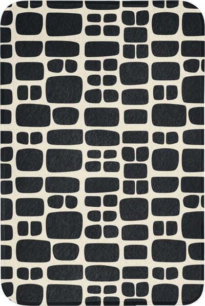 Badmat 60x90 cm - Antislip - Modern - Organisch - Zwart - Badmatten voor badkamer - Badkamermat - Douchemat - Badkamer mat