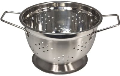Benson keuken vergiet - rvs - 13 x 21 cm - zilver - voor groente, rijst en pasta - Koken