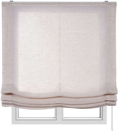 Storesdeco - Vouwgordijn zonder stokken, doorschijnend, Beige, 60x175 cm