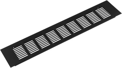 Ventilatierooster Rechthoekig - Afdekking Aluminium - Luchtstroom Verbeteren - Matzwarte Afwerking - 80 x 150 mm - Zwart