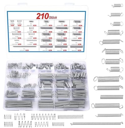 Assortiment veer-trekveren 210 stuks voor handgereedschap en apparatuur