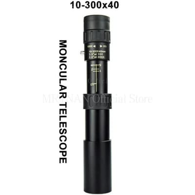 Télescope Zoom 10-300x40 Jumelles Portables Puissantes avec Trépied et Support pour Téléphone Mobile Camping Voyage Monoculaire