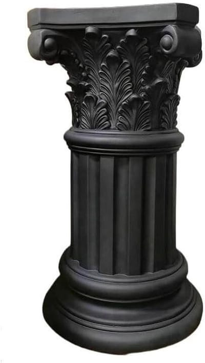 Romeinse zuilen Vintage zwarte Romeinse pilaar magnesiumoxide Griekse zuil voetstuk standaard for binnen- en buitendecoratie