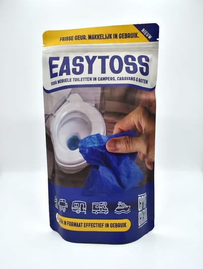 Cruze Clean Easy Toss zakjes - Toiletpods voor mobiele toilet - Toiletvloeistof Caravan of Camper chemisch toilet