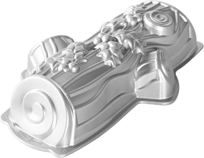 Aluminium Cakevorm Boomstam 35,4 x 21,6 x 8,3 cm - Anti-aanbaklaag - 9 Cups - Zilver