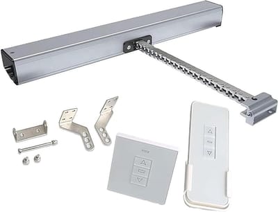 Elektrische Raamopener - Kettingaandrijving Actuator - Automatische Ventilatie - Dubbellaags Kettingontwerp - 300-700mm Slaglengte - Zilverkleurig