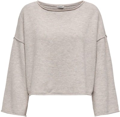 Jacqueline de Yong Trui Jdyrue Life L/s Boat Neck Pull Knt 15336780 Chateau Gray Dames Maat - XL