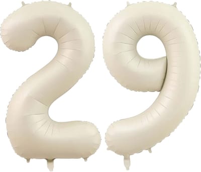 Cijfer Ballonnen Ballon Cijfer 29 Verjaardag Versiering Feest Helium Ballonnen Cijferballon Folieballon Wit Xl Formaat