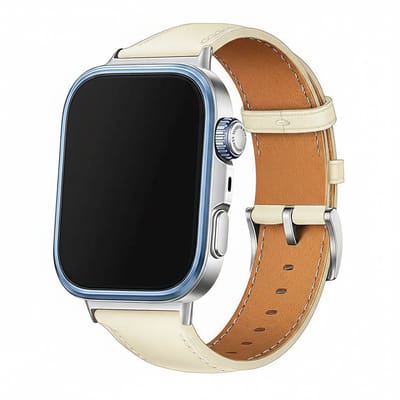 Leren bandje - geschikt voor Huawei Watch Fit 5 (PRO), Watch Fit 4 (Pro), Watch Fit 3 - leer met gespsluiting - starlight