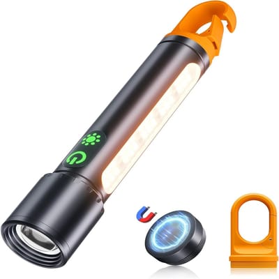 Ynkkvre -Zaklamp LED Oplaadbaar - Zaklamp - 3500mAh Batterij - USB-C Oplaadbaar - Militaire Zaklamp - Zaklamp Militaire - Waterdicht - Noodpakket