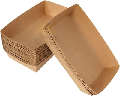 KURTT 200 snackbakjes A14 patatbakje, snackbakje, kartonnen bakje, binnenkant PE gecoat en vetvrij