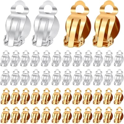 Set voor het maken van 50 stuks zelfgemaakte koepeloorbellen - Roestvrij Staal - Creatief Sieraden Maken - DIY Project bloem ontwerp.