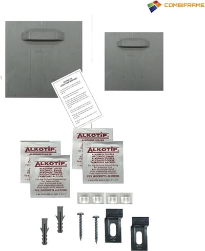 Voordeelset ophangplaten - Duits fabricaat - (1 x 7 x 7 cm & 1 x 10 x 10 cm) – Foto hanger – Foto ophangsysteem zelfklevend