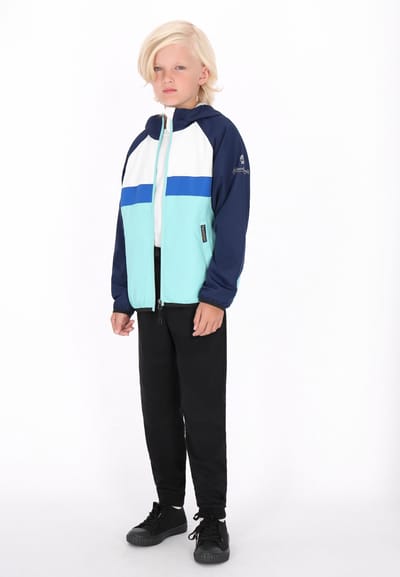 Schmuddelwedda Anorak jongens (kinderen) Turkoois kleurblok