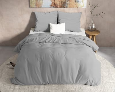 Sleeptime Flanel Mendez Dekbedovertrek - Tweepersoons - 200X200/220 + 2 x kussenslopen 60x70 - Grijs