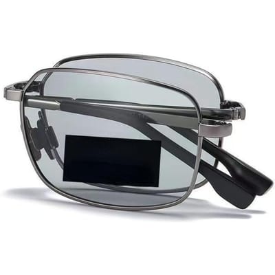 Heren Opvouwbare Zonnebril Fotochromisch UV400 Gepolariseerd Zonnebril Lichtgewicht Reizen