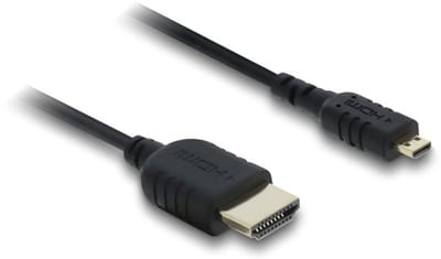 Premium Micro HDMI - HDMI kabel | Slimline | HDMI2.1 (8K 60Hz + HDR) | zwart | 1 meter
