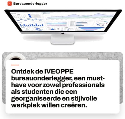 Dailygoods- Bureauonderlegger Vilt 100 x 43 cm - Antislip - Duurzaam - Slijtvast - Kantoor/Huis - Lichtgrijs - Bureaumat