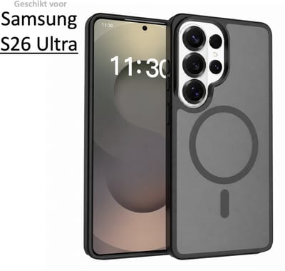 Brosendaal Hoesje - Geschikt voor Samsung Galaxy S26 Ultra – Mat Zwart – Telefoonhoesje – Ondersteunt Draadloos Opladen – Ultradun en maximale Valbescherming