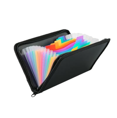EXCITAT A6 Projectmap - Mappen - met rits en lipjes - 13 compartimenten - mappen voor rekeningen, cheques, bonnetjes, coupons, notities