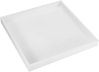Multifunctionele vierkante opbergtray van keramiek en hout - 17 cm voor sieraden, cosmetica en voedsel