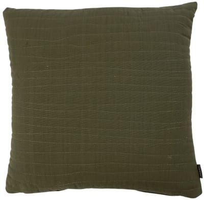Uneven stitching army green cushion 45 x 45 cm