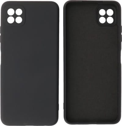 Hoesje Geschikt voor Samsung Galaxy A22 5G - Fashion Telefoonhoesje Backcover - Siliconen Hoesje - Zwart