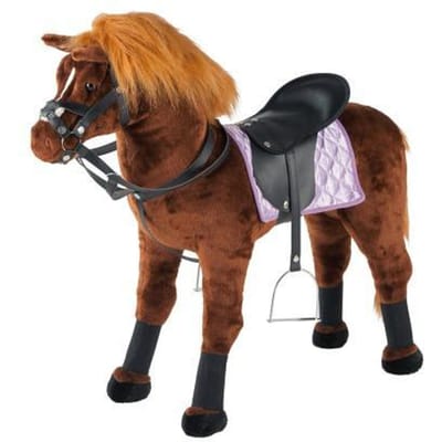 Zitpaard met zadel en geluid Schommel-, stok- en zitpaarden