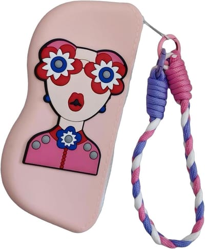 Brillenkoker - Leuke Zonnebril Organizer | Siliconen Rits Opbergzakje Met Polsband, Draagbare Brillenhouder Voor Vrouwen Reizen Handtas Portemonnee Dagelijks Draag Beschermende Zachte Cover