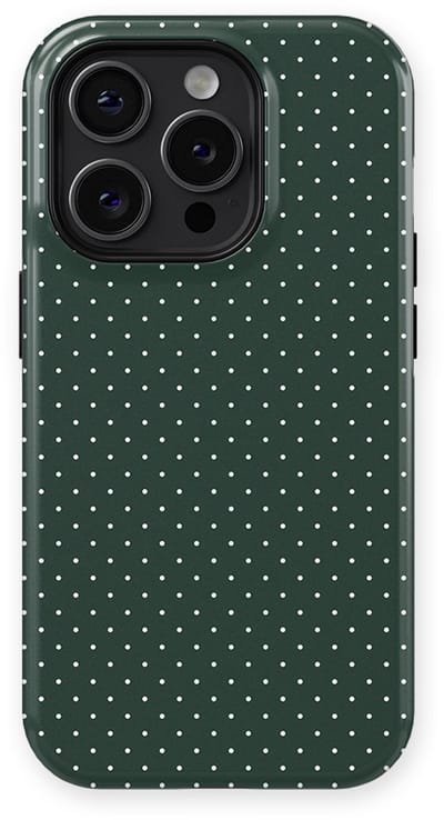 Micro Dots Tough Hoesje geschikt voor iPhone 14 Pro | Geschikt Voor Mag | Stippen Motief Backcover geschikt voor iPhone 14 Pro Pine Pins
