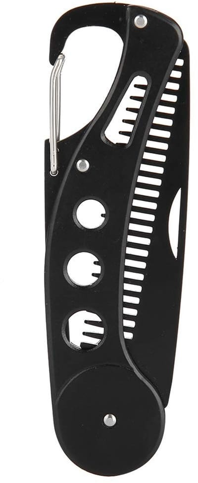 Dailygoods- Baardkam Antistatisch - Opvouwbaar - Roestvrij Staal - 16 x 2,5 x 1 cm - Gladde Tanden - Lichtgewicht 54 g - Haarkam